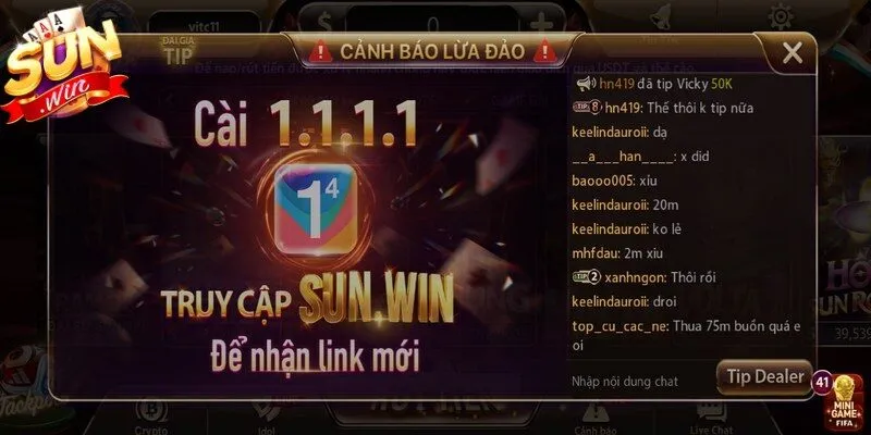 Cách vào Sunwin khi bị chặn (VPN/DNS) bằng ứng dụng 1.1.1.1 