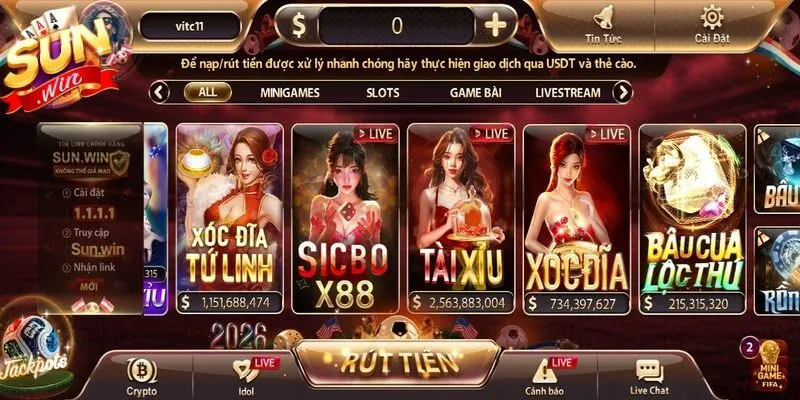 Casino Sunwin & Bắn Cá là hai sảnh game nổi bật tại cổng game 