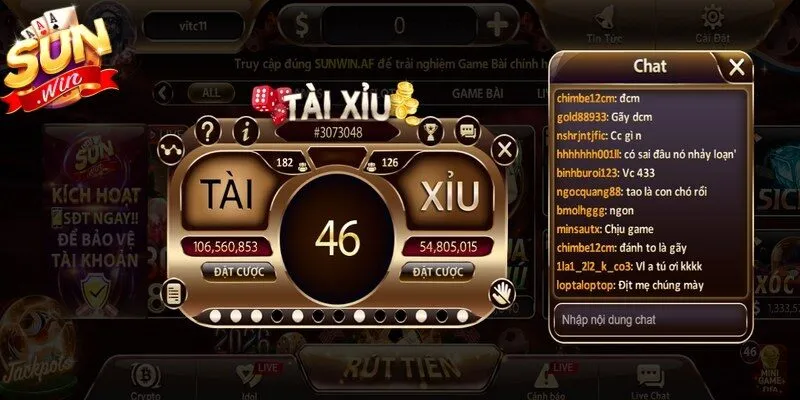 Bùng nổ cảm xúc với siêu phẩm Tài Xỉu tại kho game Sunwin 
